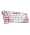 کیبورد گیمینگ ردراگون RedRagon FIZZ K617 White-Pink RGB