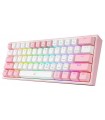 کیبورد گیمینگ ردراگون RedRagon FIZZ K617 White-Pink RGB