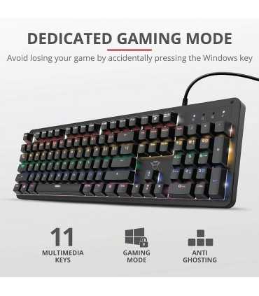 کیبورد گیمینگ تراست Trust GXT 863 Mazz Mechanical Keyboard