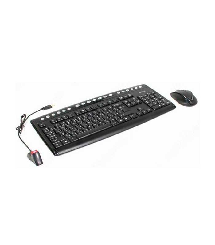 کیبورد و ماوس ای فورتک Keyboard Mouse Wireless A4Tech 9100F