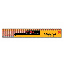 باتری نیم‌قلمی کداک Kodak Super Heavy Duty Zinc | پک ۳۰ عددی