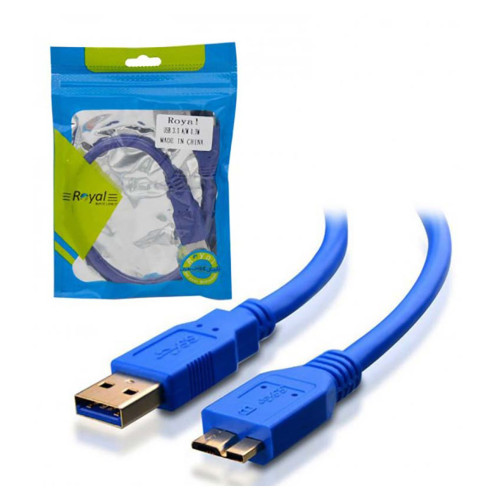 کابل هارد اکسترنال USB 3.0 رویال 30 سانتیمتری کابل هارد اکسترنال USB 3.0 رویال 30 سانتیمتری