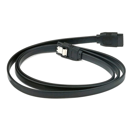 کابل ساتا مشکی با استاندارد SATA III و اتصالات قفل‌دار اصل و اورجینال