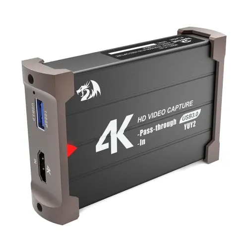 کارت کپچر ردراگون مدل VC321 4K کارت کپچر ردراگون RedRagon VC321 4K با پورتهای HDMI و USB 3.0، مناسب استریم و ضبط گیمپلی