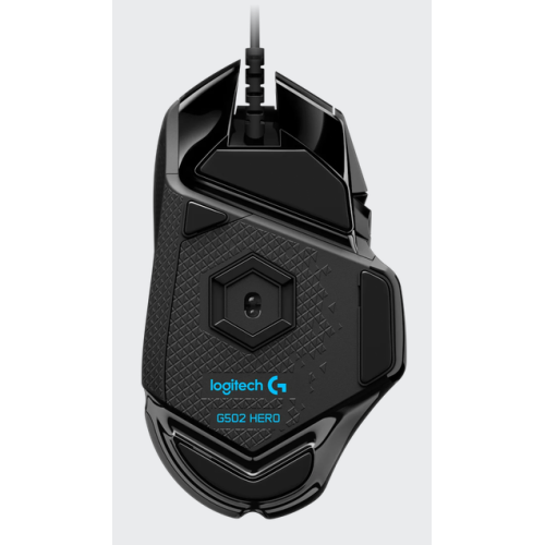 ماوس گیمینگ لاجیتک Logitech G502 HERO با سنسور HERO 25K، وزنه‌های قابل تنظیم و نورپردازی RGB