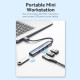 هاب-۴-در-۱-ونشن-Vention-CKOHB هاب ۴ در ۱ USB 3.0 ونشن Vention CKOHB با بدنه فلزی و کابل بافته شده