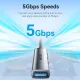 هاب-۴-در-۱-ونشن-Vention-CKOHB هاب ۴ در ۱ USB 3.0 ونشن Vention CKOHB با بدنه فلزی و کابل بافته شده