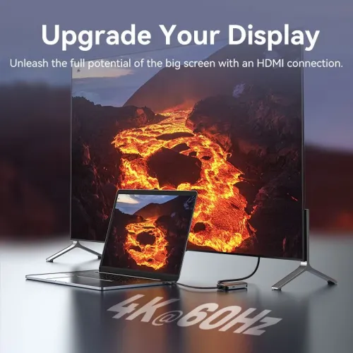 داک استیشینگ ۴ در ۱ USB-C ونشن Vention TQAHB با خروجی ۴K و VGA