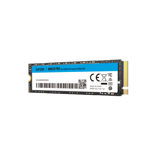 حافظه SSD لکسار Lexar NM610 PRO 500GB با رابط PCIe Gen3x4 و فرم فاکتور M.2 2280