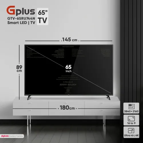 تلویزیون جی پلاس  GPlus GTV-65RU744N سایز 65 اینچ