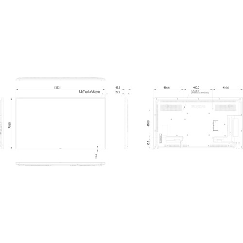 مانیتور صنعتی فیلیپس Philips D-Line Display 55BDL4050D سایز 55 اینچ