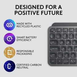 کیبورد بیسیم لاجیتک Logitech Keyboard MX Keys Mini Graphite