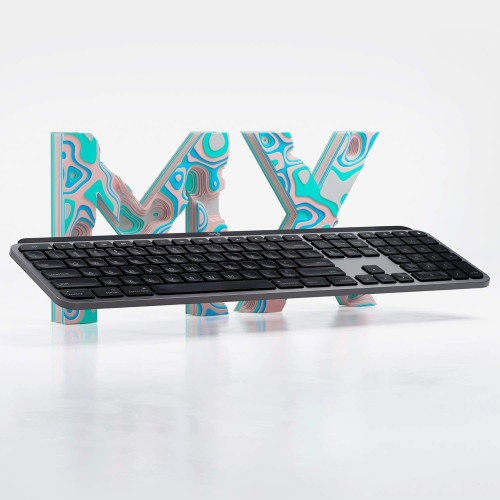 کیبورد بیسیم لاجیتک Logitech Keyboard MX Keys Mac graphite کیبورد بیسیم لاجیتک Logitech Keyboard MX Keys Mac graphite