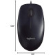 ماوس لاجیتک Logitech MOUSE M90 USB GREY 300