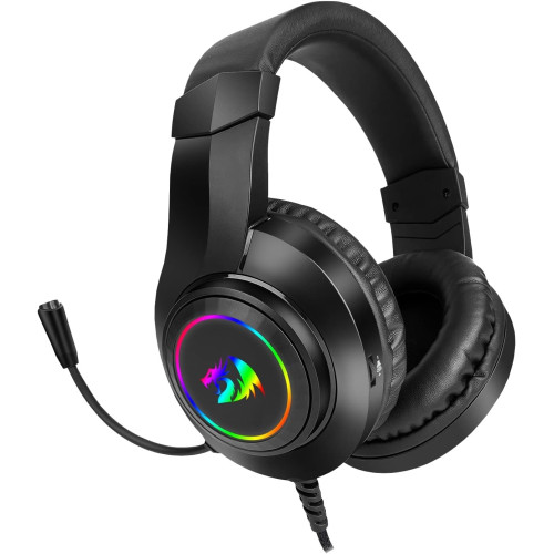 هدست گیمینگ ردراگون RedRagon HYLAS H260 مشکی با نورپردازی RGB و میکروفون چرخشی