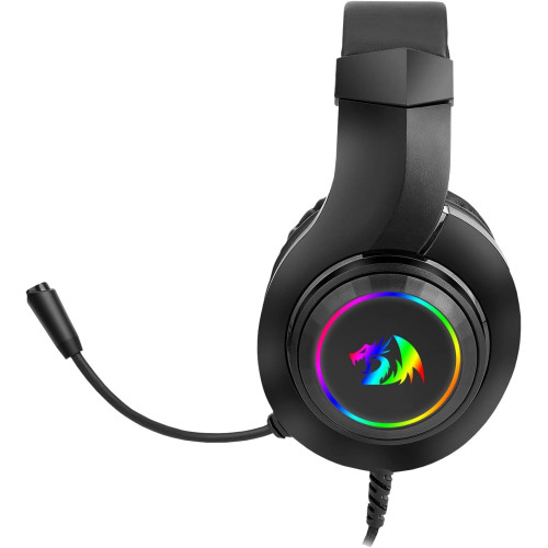 هدست گیمینگ ردراگون RedRagon HYLAS H260 مشکی با نورپردازی RGB و میکروفون چرخشی