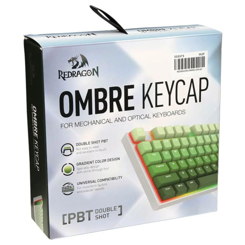 مجموعه کامل کلیدهای کیبورد مکانیکال RedRagon Keycap A140 Green