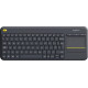 کیبورد بیسیم لاجیتک Logitech Keybard Touchpad K400 RF DARK GREY کیبورد بیسیم لاجیتک Logitech Keybard Touchpad K400 RF DARK GREY