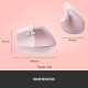 ماوس بیسیم لاجیتک Logitech Mouse Lift Vertical Dark ROSE ماوس بیسیم لاجیتک Logitech Mouse Lift Vertical Dark ROSE