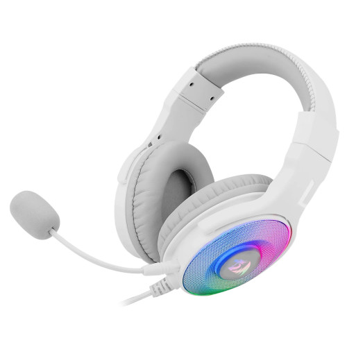 هدست گیمینگ ردراگون RedRagon PANDORA H350 سفید با نورپردازی RGB و میکروفون جداشونده