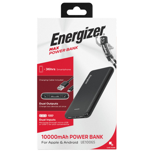 پاور بانک انرجایزر Energizer UE10065 ظرفیت 10000 میلی آمپر پاور بانک انرجایزر Energizer UE10065 ظرفیت 10000 میلی آمپر