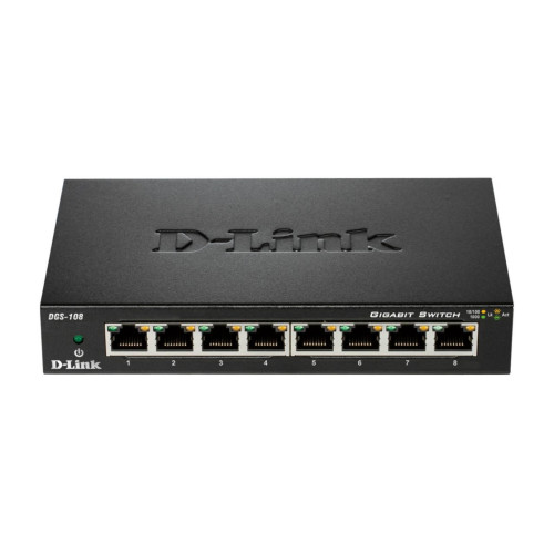 سوییچ شبکه 8 پورت گیگابیت دی لینک Hub Switch Gigabit D-Link DGS-108 سوییچ شبکه 8 پورت گیگابیت دی لینک Hub Switch Gigabit D-Link DGS-108