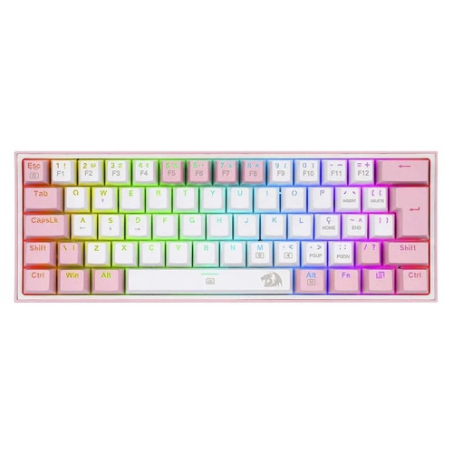 کیبورد گیمینگ ردراگون RedRagon FIZZ K617 RGB White-Pink