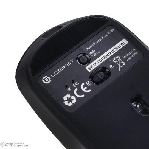 ماوس بی‌سیم لاجیکی Logikey M530B با اتصال دوگانه و نورپردازی RGB