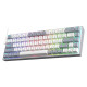 کیبورد مکانیکال ردراگون RedRagon Castor K631 WG با سوئیچ قرمز، نورپردازی RGB و ست کیکپ طوسی-خاکستری
