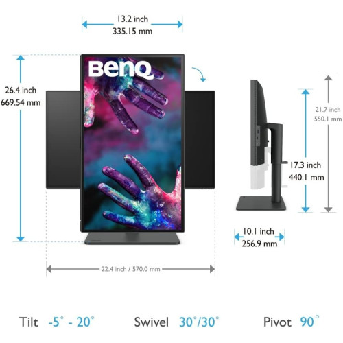 مانیتور بنکیو BenQ PD2506Q سایز 25 اینچ مانیتور بنکیو BenQ PD2506Q سایز 25 اینچ