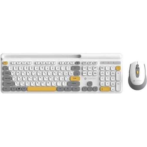 کیبورد و ماوس بیسیم لاجیکی Logikey Keyboard & Mouse KM336 White-Gray کیبورد و ماوس بیسیم لاجیکی Logikey Keyboard & Mouse KM336 White-Gray