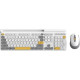 کیبورد و ماوس بیسیم لاجیکی Logikey Keyboard & Mouse KM336 White-Gray کیبورد و ماوس بیسیم لاجیکی Logikey Keyboard & Mouse KM336 White-Gray