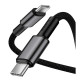 کابل شارژ باسئوس Baseus High Density Braided Type-C 100W CATGD-A01