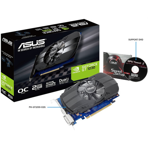 کارت گرافیک ایسوس Graphics Card Asus PH-GT1030-2OG کارت گرافیک ایسوس Graphics Card Asus PH-GT1030-2OG