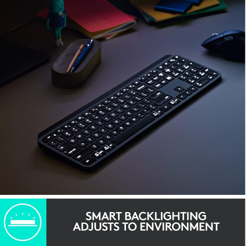 کیبورد بیسیم لاجیتک Logitech Keyboard MX Keys Graphite