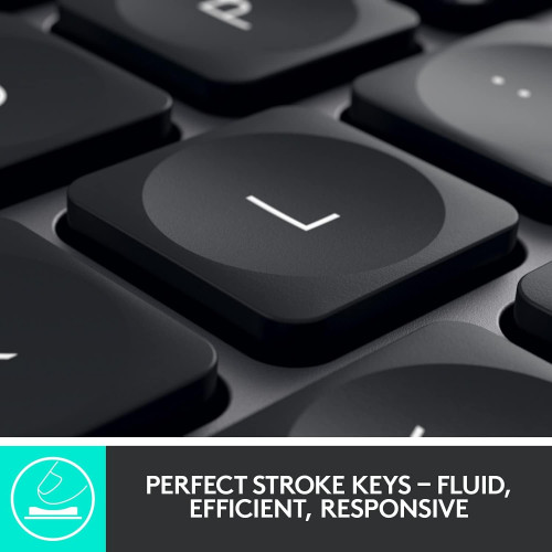 کیبورد بیسیم لاجیتک Logitech Keyboard MX Keys Graphite