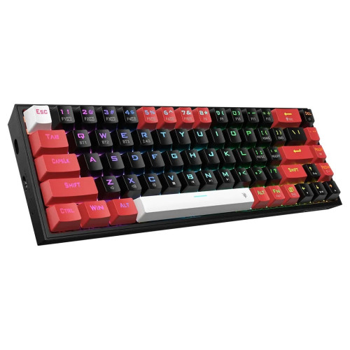 کیبورد بی‌سیم مکانیکال ردراگون RedRagon CASTOR K631 PRO BRW با سوئیچ قرمز و نورپردازی RGB