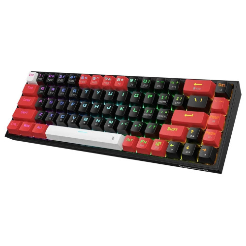 کیبورد بی‌سیم مکانیکال ردراگون RedRagon CASTOR K631 PRO BRW با سوئیچ قرمز و نورپردازی RGB