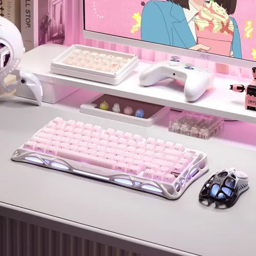 کیبورد گیمینگ گراواستار GravaStar Mercury K1 Special Edition Sakura Pink کیبورد گیمینگ گراواستار GravaStar Mercury K1 Special Edition Sakura Pink