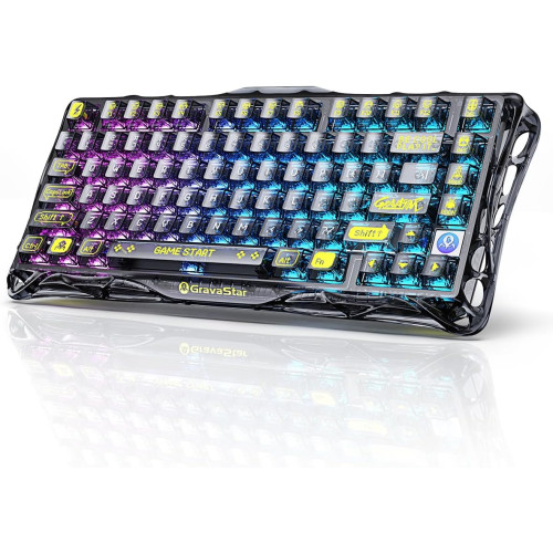 کیبورد گیمینگ گراواستار GravaStar Mercury K1 Lite Transparent Black کیبورد گیمینگ گراواستار GravaStar Mercury K1 Lite Transparent Black