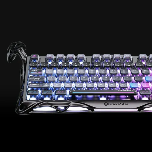 کیبورد گیمینگ گراواستار GravaStar Mercury K1 Pro Special Edition Cyberpunk