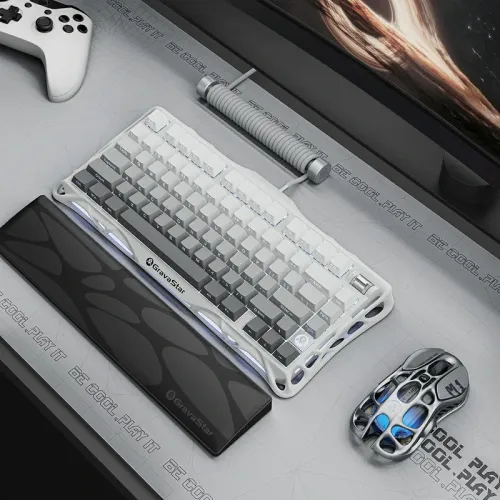کیبورد گیمینگ گراواستار GravaStar Mercury K1 Gradient White